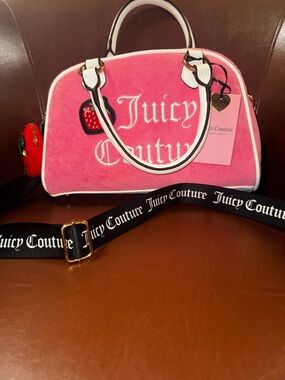 Juicy Couture Sweet N Juicy Apple Satchel Pink Lemonade NWT
